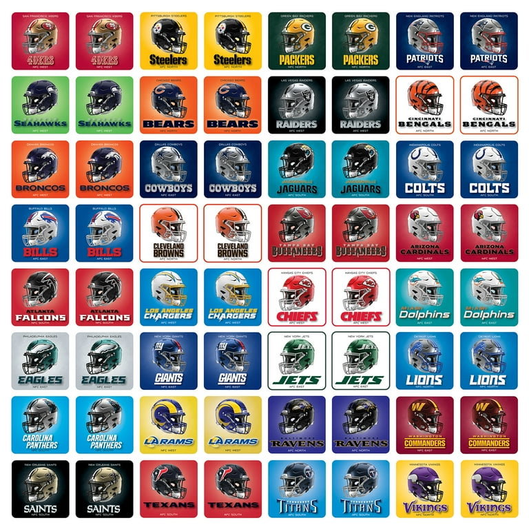 MasterPieces NFL Matching Game for Kids and Adults, 32 Pairs