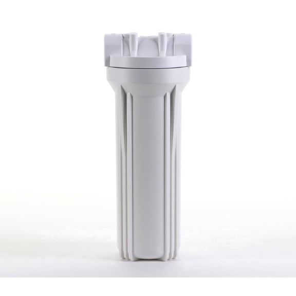 Hydronix HF3-10WHWH38, 10" White Housing with White Rib Cap For RO & Filtration Systems, 3/8" Ports