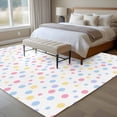 thumbnail image 4 of Polka Dots Area Rugs 5x7 ft Blue Pink Yellow Point White Background Modern Art Washable Rug Non Slip Indoor Carpet Absorbent Floor Mat for Living Room Bedroom Dining Room, 4 of 9