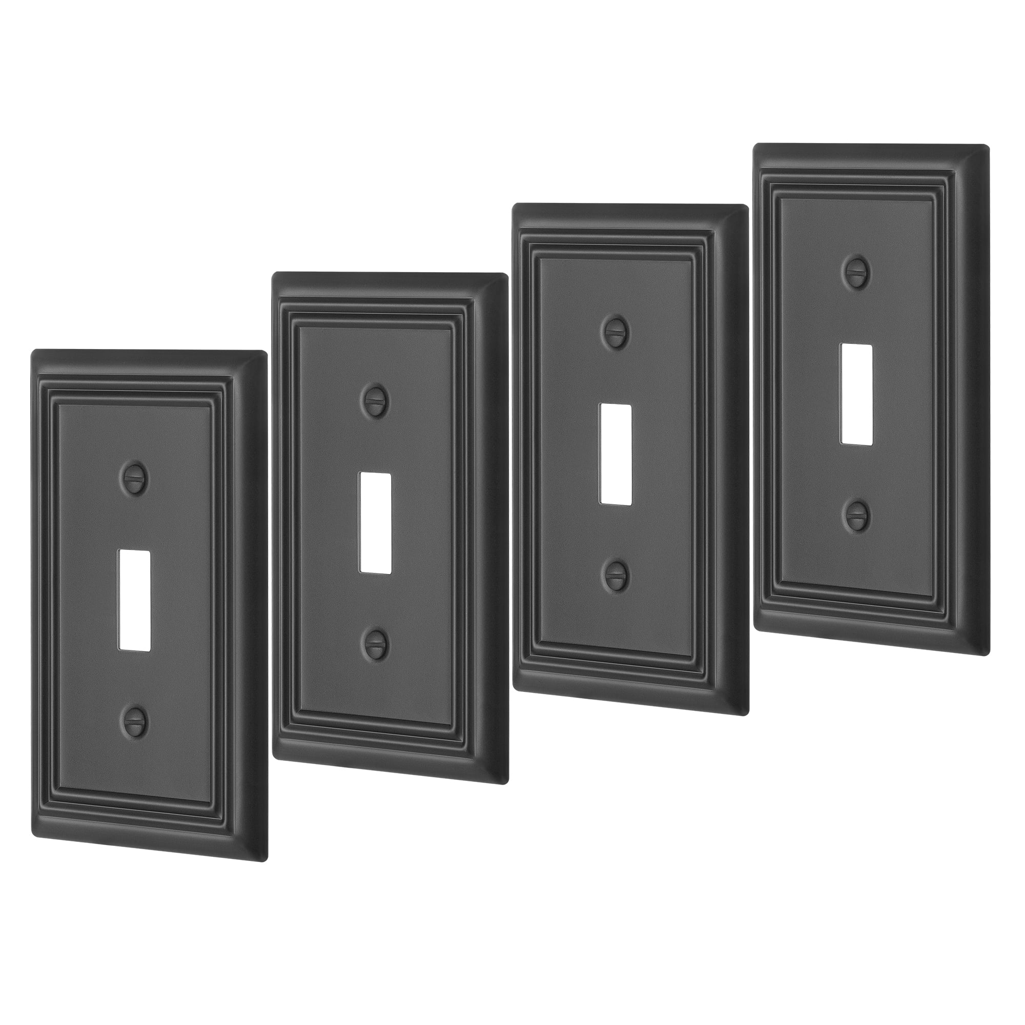 DEWENWILS 4Pack Toggle Wall Plates, Metal Light Switch Cover with
