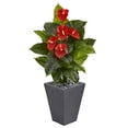 thumbnail image 1 of 4 ft. Anthurium Artificial Plant in Slate Planter - Real Touch, 1 of 1