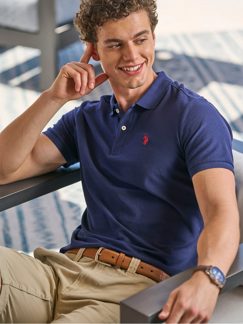 U.S. Polo Assn. Men's Performance Pique Polo Shirt, Soft Cotton
