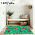 thumbnail image 3 of ODIKA 4'x6' Machine Washable Non-Slip Area Rug, Abstract Paw Print Mosaic Handicraft for Beginner Stitching High Traffic Rug, Green, 746105, 3 of 7
