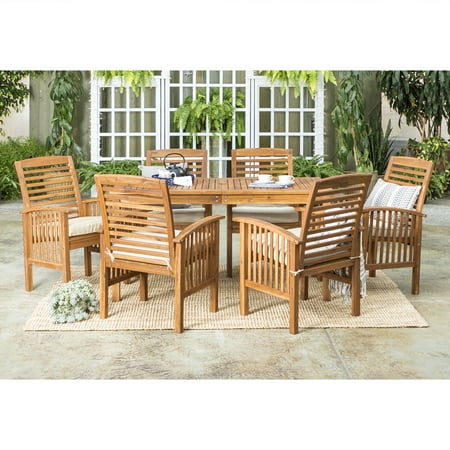 Manor Park 7-Piece Outdoor Patio Dining Set - Brown ...