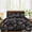 Black Red, variant on 7-Piece King Size Reversible Floral Bedding Set, Green & Golden Botanical Leaves Microfiber All Season Bed Kit with Complete Sheets and Matching Pillow Covers