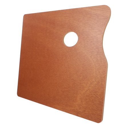 FRCOLOR Wooden Paint Palette Tray Wood Paint Palette Painting Palette Paint Tray With Thumb Hole For Acrylic Watercolor Oil Paint Diy Art Craft Painting Drawing 25x30cm