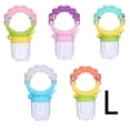 thumbnail image 2 of Amerteer Baby Fresh Fruit Food Feeder Nibbler Pacifier (5 Pack) |Training Massaging Toy Teether| Food Grade Soft Safe BPA-Free Silicone Pouches| Babies Toddlers Infants Kids, 2 of 8