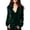 Green, variant on TGSLY Women's Velvet Button Down Shirts Lightweight Soft Collared Long Sleeve Tops Dressy Casual Solid Color Fall Blouses with Pockets XL