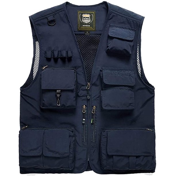 Gilet De Pêche Homme Sans Manches - Multifonction, Nombreuses Poches, Séchage Rapide - Pour Chasse, Camping, Randonnée, Safari
