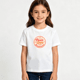 thumbnail image 2 of Girls Graphic Tees Peace Love Happiness Kids T Shirt 70s Hippie 100% Cotton Short Sleeve Soft Tops 4-13Y, 2 of 5