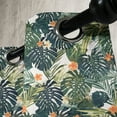thumbnail image 2 of Ambesonne Green Grommet Curtain Single Panel, Hawaiian Tropical Flora, 50"x60", Green Dark Teal Orange, 2 of 5