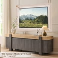 thumbnail image 5 of KeyWhat Modern TV Stand for TVs Up to 80", Storage Cabinet, 6 Compartments, Hidden Handles, 5 of 8
