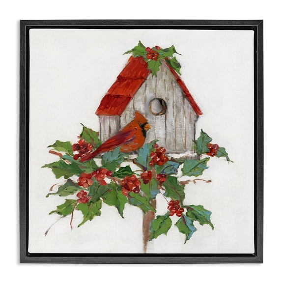 Stupell Industries Traditional Black Floating Frame Canvas Art, 18 x 18, by Sally Swatland