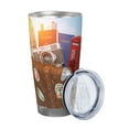 thumbnail image 2 of KLL Trip to London Print 40oz Stainless Steel Insulated Car Cup with Spillproof Lid - Keep Your Drink Hot or Cold on the Go-Straw Three-piece Set, 2 of 8