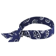 Ergodyne Chill-ItsÂ® 6700 Evaporative Cooling Bandana - Tie, Navy Western