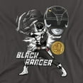 thumbnail image 2 of Power Rangers T-Shirt Black Ranger Unisex Graphic Tee For Men & Women Charcoal, 2 of 7