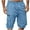 Blue, variant on Mens Shorts Clothing under $5 Fashion Man Solid Elastic Waist Mid Waist Loose Pockets Bandage Short Pants