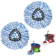 thumbnail image 1 of Mxzone Cabezal De Repuesto Para Fregona Giratoria O Ceda Spinning Easywring Rinse Clean Mop Recambio De Cabezal De Fregona De Repuesto Para Sistema De 2 Tanques, Cubo De Fregona De Microfibra, Paquete, 1 of 5