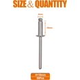 thumbnail image 2 of LAICAIW 50pcs 5/32" x 3/8" Stainless Steel Blind Rivets, 4 x 10mm Pop Rivets, Pack of 50, 2 of 6
