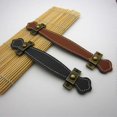 thumbnail image 3 of 2PCS PU Zinc Alloy Leather Handle Vintage Style Door Handle Drawer Cabinet Door Handle(Black), 3 of 4
