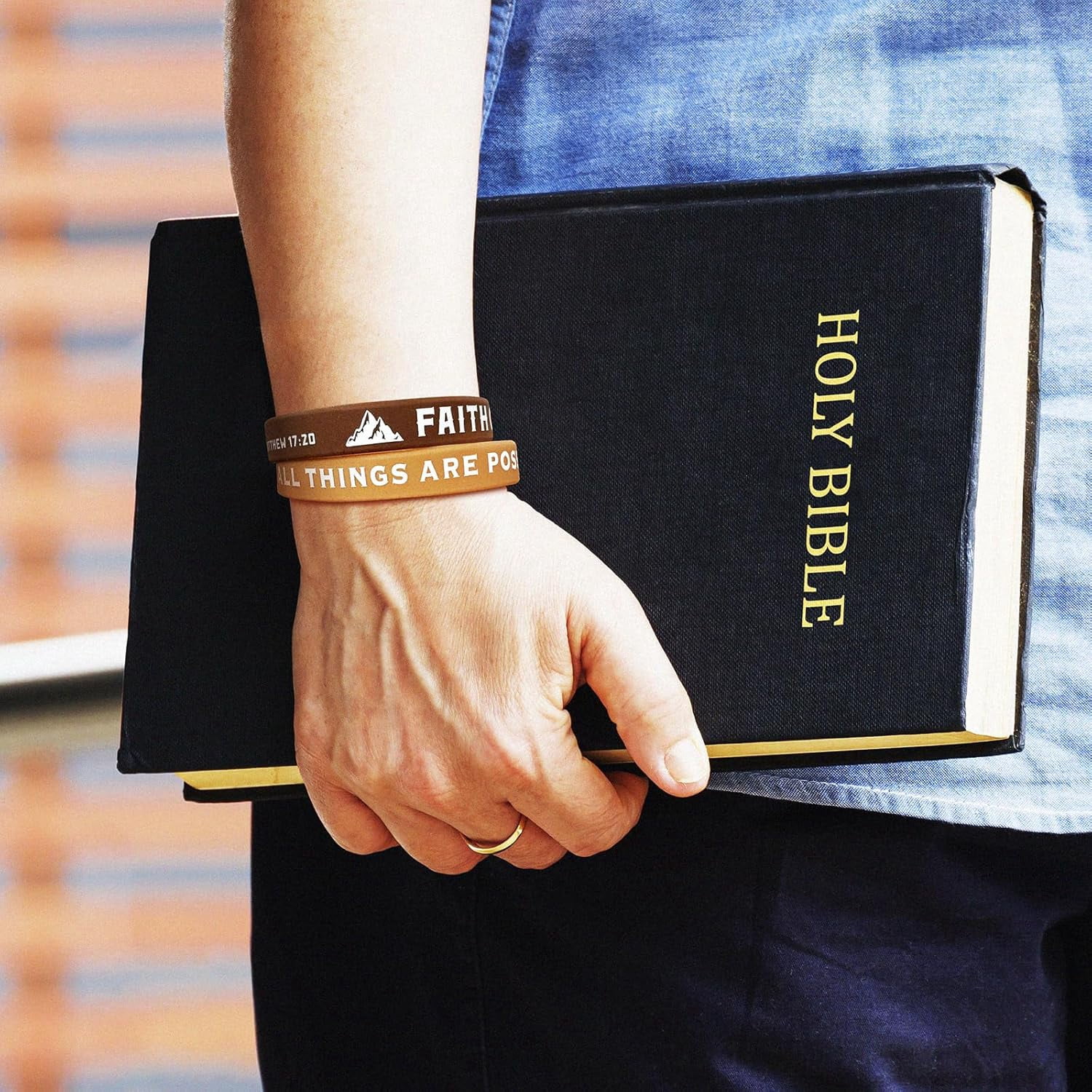 Bible Verse Bracelets 40 Pcs Silicone Wristbands Cute Christian Bracelets Comfortable and Lightweight Perfect Religious Gifts for Men, Women