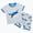 001 Blue, variant on Baby Toddler Boy Outfits Clothes 2pcs Short Sleeve Airplane Print T-Shirt Top and Elastic Waist Pocket Shorts Clothes Kaprioy Baby Boy Clothes 2T-8T