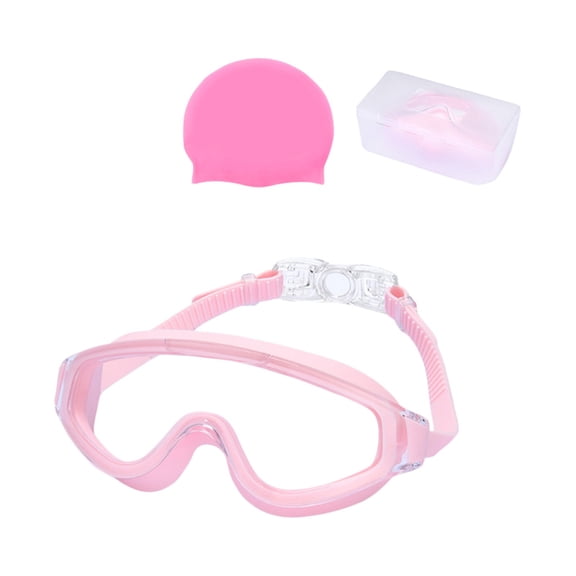 High Definition Anti-Fog Swimming Goggles with Silicone Ear plugs,UV Protection, Leak-Proof Design, Soft Silicone Seals, Easy-Adjust Strap, Comfortable Fit