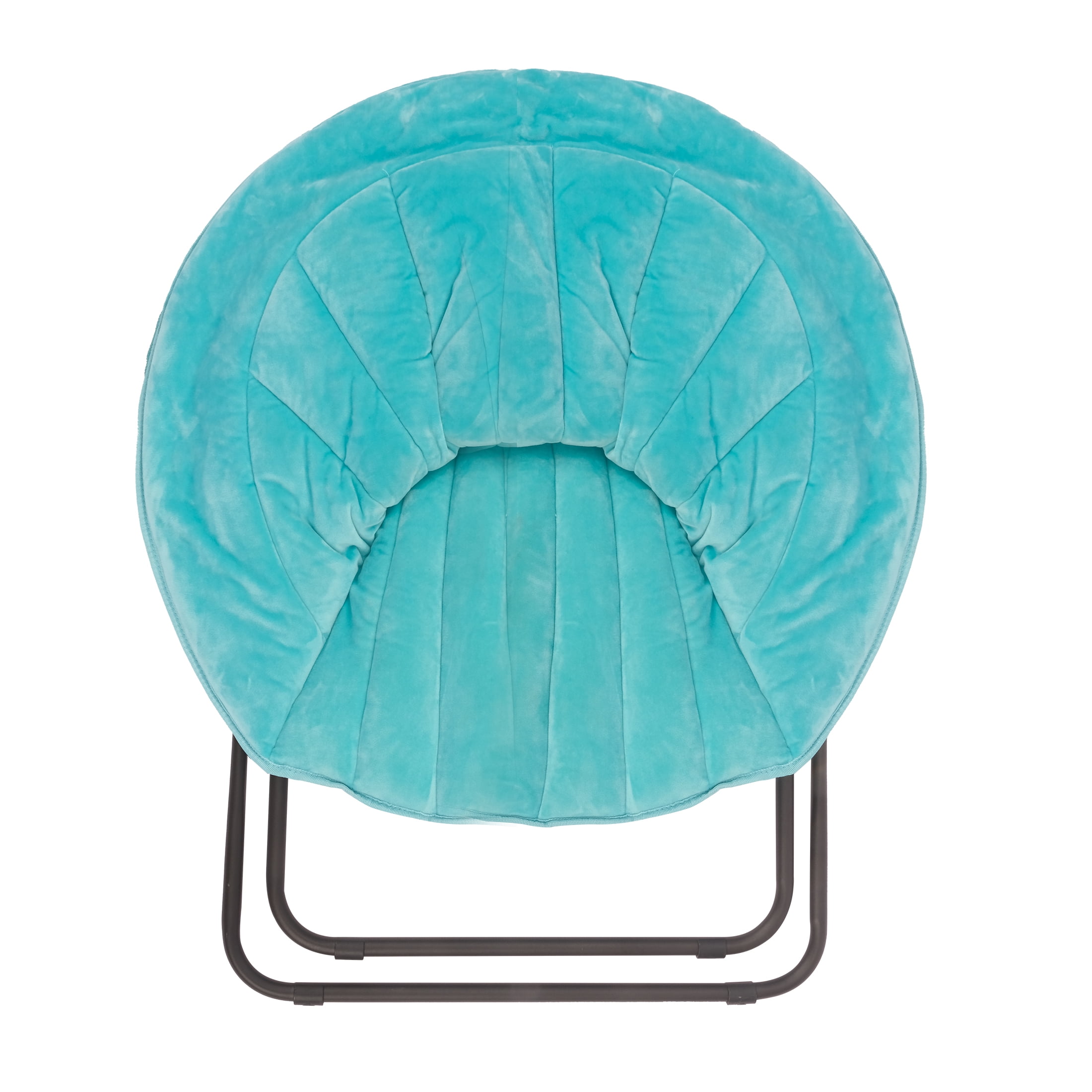 Mainstays Velvet Seashell Saucer Chair Teal