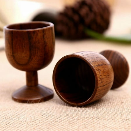 

1PC Creative Round Retro Wine Glass Anti-Slip Anti-Fall Exquisite Natural Sour Jujube Wood Cup