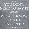 thumbnail image 3 of CafePress - I'm The Favorite T Shirt - Women's V-Neck Dark T-Shirt, 3 of 4
