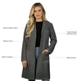 thumbnail image 5 of HeedFit Unisex Poly-Cotton Lab Coat 40-Inch Length, l, Charcoal, 5 of 8