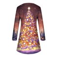thumbnail image 4 of FAVIPT 2024 Christmas Dress Glitter Christmas Trees Dresses for Women Elegant Plus Size Casual T Shirt Dresses Fall Loose Flowy Swing Tunic Dress, 4 of 4