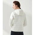 thumbnail image 5 of Wenseny Women’s Casual Zipper Lightweight Down Puffer Coat Hooded Warm Jacket White 2XL, 5 of 7