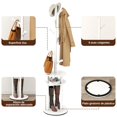 thumbnail image 3 of Perchero de Ropa Giratorio, Perchero Independiente para Recibidor con 3 Estantes y 6 Ganchos, Ideal para Dormitorio, Entrada y Sala de Estar, Bufandas y Bolsos 40 * 40 * 164CM Beige, 3 of 7