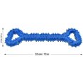 thumbnail image 5 of Azul - Juguete masticable de goma resistente a la corrosión de 33 cm (13 pulgadas), con forma de hueso, superficie convexa, para perros pequeños, juguete interactivo resistente para perros pequeños y, 5 of 5