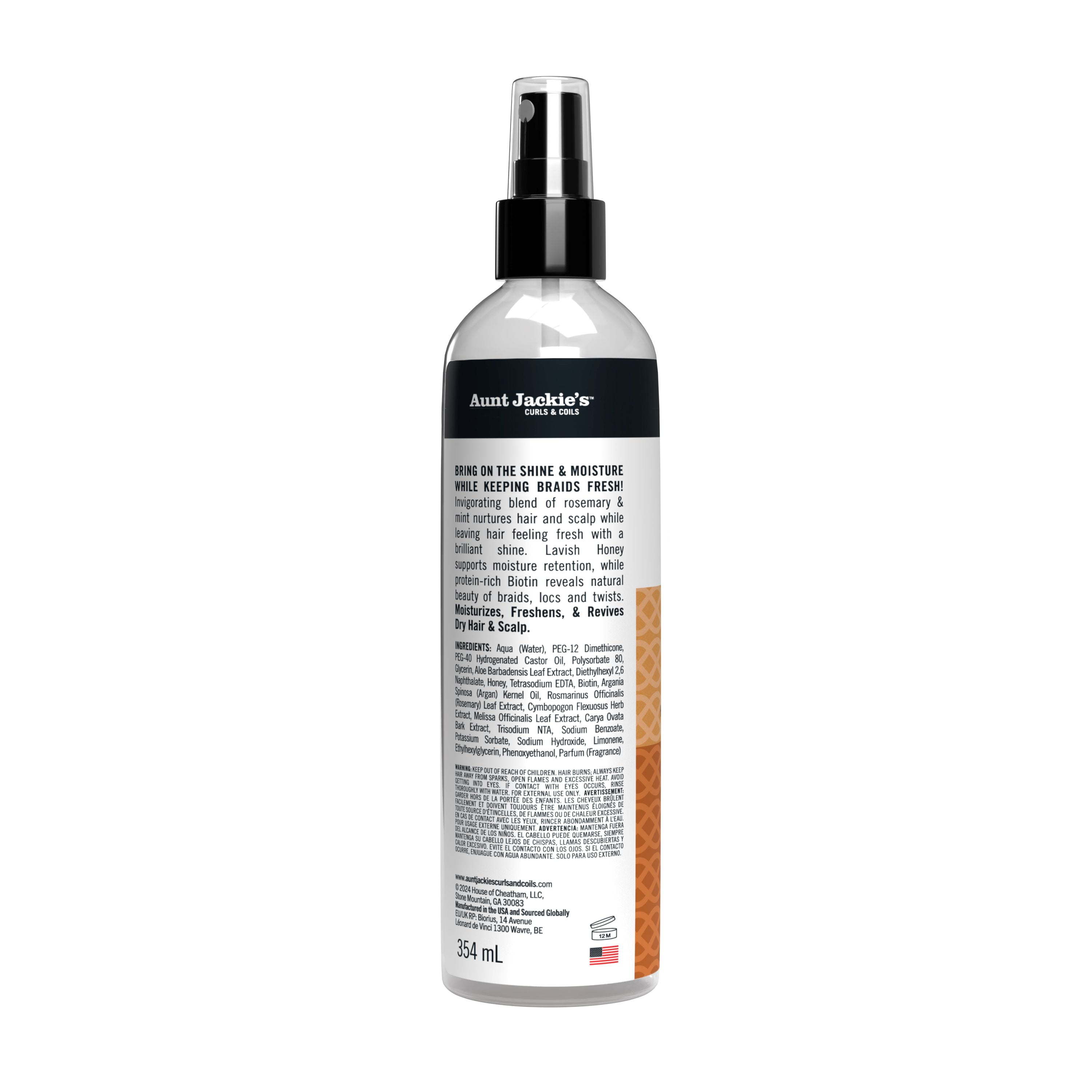 Aunt Jackie's, Braid and Twist Moisturizer, 12 fl oz, Shine