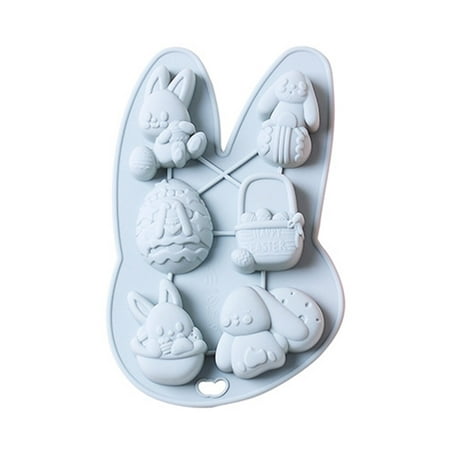 

Easter Bunny Egg Shape Fondant Moulds Chocolate Mould Baking Cake Molds Silicone Material Baking Gadgets 2 Colors to Choose Perfect Gifts for Children Baking Lovers