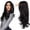 Black, variant on WXLCISI Long Black Wavy Wig for Women Middle Part Wig with Small Piece Lace Curly Wavy Wig Natural Looking Synthetic Heat Resistant Fiber Wig for Daily Party Use