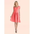 thumbnail image 6 of Womens Scoop Neck Knee Length Pleated Pocket Dress, 6 of 9
