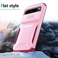 thumbnail image 3 of KOMI Case for Pixel 8A Case, Google 8A Case with Tempered Glass Screen Protector and Slide Camera Cover, Non-Slip Heavy Duty Shockproof Phone Cover for Google Pixel 8A Pink Wine, 3 of 5