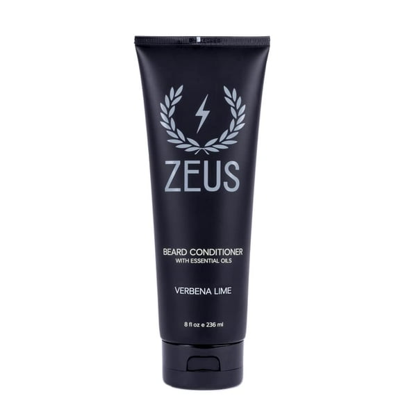 ZEUS Beard Conditioner Wash Limpiador e hidratante para barba con té verde e ingredientes naturales para suavizar la barba - 8 oz. (Hecho en EE. UU.) Verbena Lima