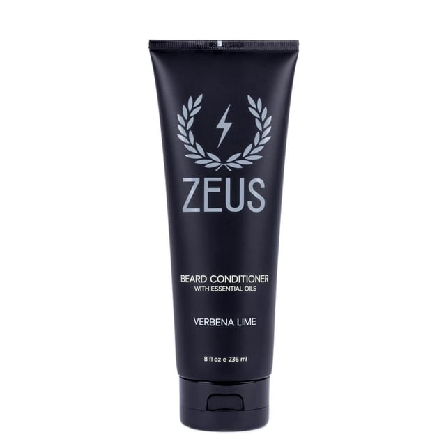ZEUS Beard Conditioner Wash Limpiador e hidratante para barba con té verde e ingredientes naturales para suavizar la barba - 8 oz. (Hecho en EE. UU.) Verbena Lima