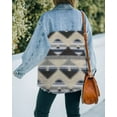 thumbnail image 3 of Women‘s Denim Jacket Aztec Shacket Distressed Lapel Long Sleeve Button Down Denim Jacket Coat, 3 of 4