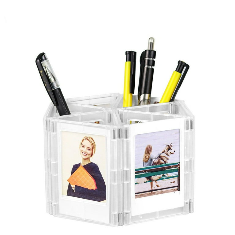 Cadre Photo Aimanté 6.3x9.3cm 12 Cadres Magnétiques Pour Frigo 6,3 X 9,3 Cm - Multicolores - Avec Poche Transparente - Pour Photos Et Notes Décoration Frigo Bureau 12 Pièces
