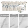 thumbnail image 5 of Curtain Valance for Windows, Blue Green Sea Starfish Kitchen Valances Rod Pocket Short Curtains, Marine Life on Retro Linen Window Valance for Bedroom Bathroom Living room 42x12in, 5 of 9