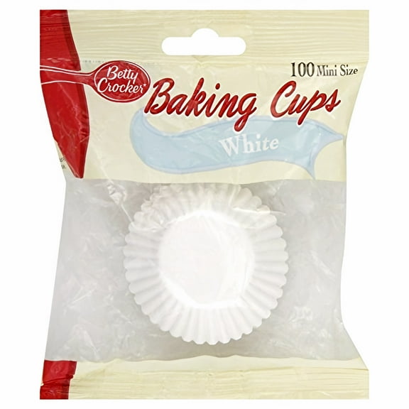 Betty Crocker White Mini Baking Cups (Pack of 60)