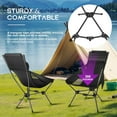 thumbnail image 4 of Camping Chairs, Portable Camping Chair with Headrest and Storage Bag, Lightweight Foldable Chair for Outside Camping, Hiking, Travel, Beach and Sports, 4 of 8