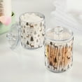 thumbnail image 2 of Yayeee 4 Pack Qtip Holder Bathroom Cotton Swab Canister with Lid Clear Dispenser Set, Christmas Forest, 2 of 6