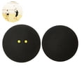 thumbnail image 3 of 2 pcs Squash Balls Two-Yellow Dots Low Speed Training Squash Balls Black Rubber Racket Balls, Very Suitable for Outdoor Sports, 3 of 5