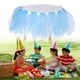 thumbnail image 4 of Hermosa silla alta, falda esponjosa, decoración de mesa para fiesta de cumpleaños, dulce Baby Shower (azul + blanco), 4 of 8